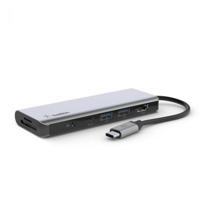 BELKIN AVC009btSGY MULTIPORT HUB, USB-C 7-IN-1 BELKIN AVC009btSGY MULTIPORT HUB, USB-C 7-IN-1