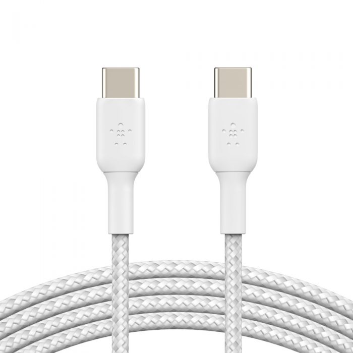 USB-C to USB-C Cable_Braided, 1M, White USB-C to USB-C Cable_Braided, 1M, White