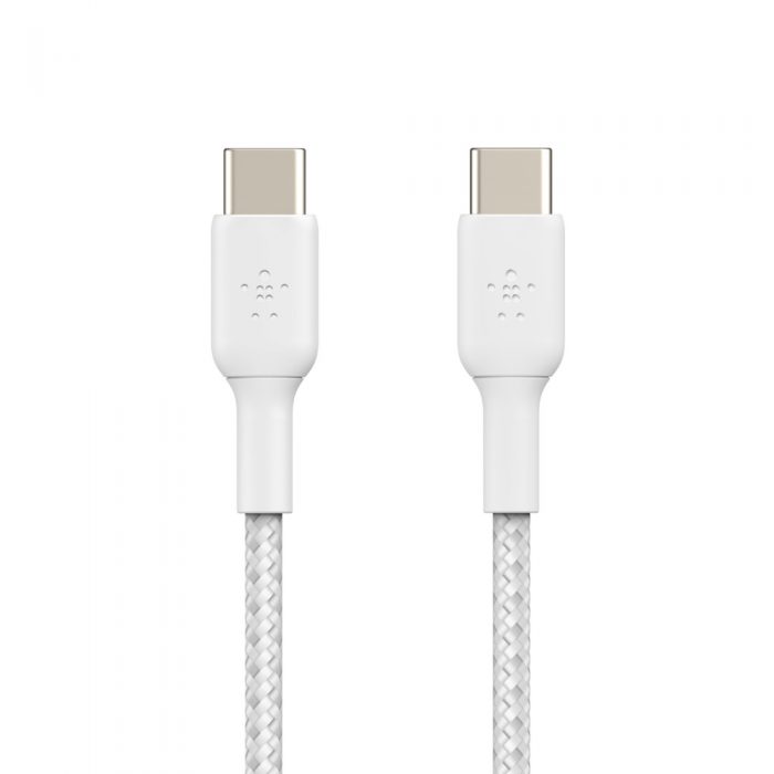 USB-C to USB-C Cable_Braided, 1M, White USB-C to USB-C Cable_Braided, 1M, White