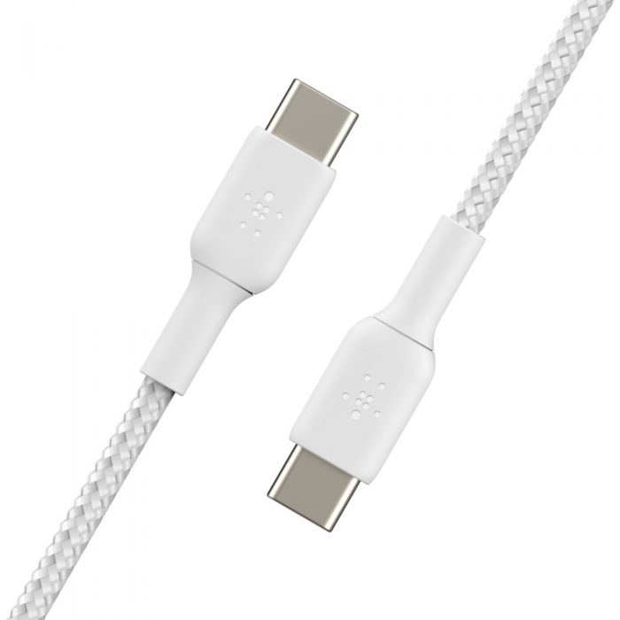 USB-C to USB-C Cable_Braided, 1M, White USB-C to USB-C Cable_Braided, 1M, White