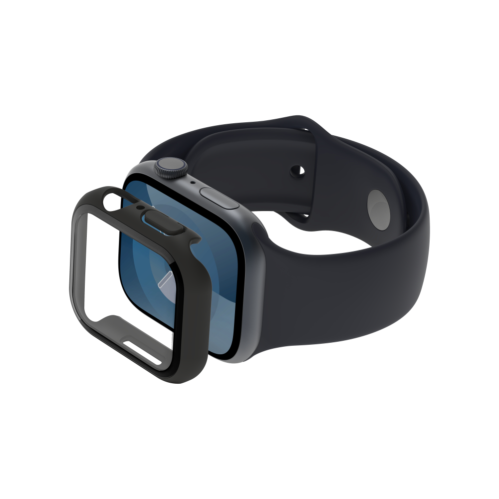 BELKIN OVG003ZZBK-REV TEMPEREDCURVE 2-IN-1 TREATED SCREEN PROTECTOR + BUMPER FOR APPLE WATCH BELKIN OVG003ZZBK-REV TEMPEREDCURVE 2-IN-1 TREATED SCREEN PROTECTOR + BUMPER FOR APPLE WATCH