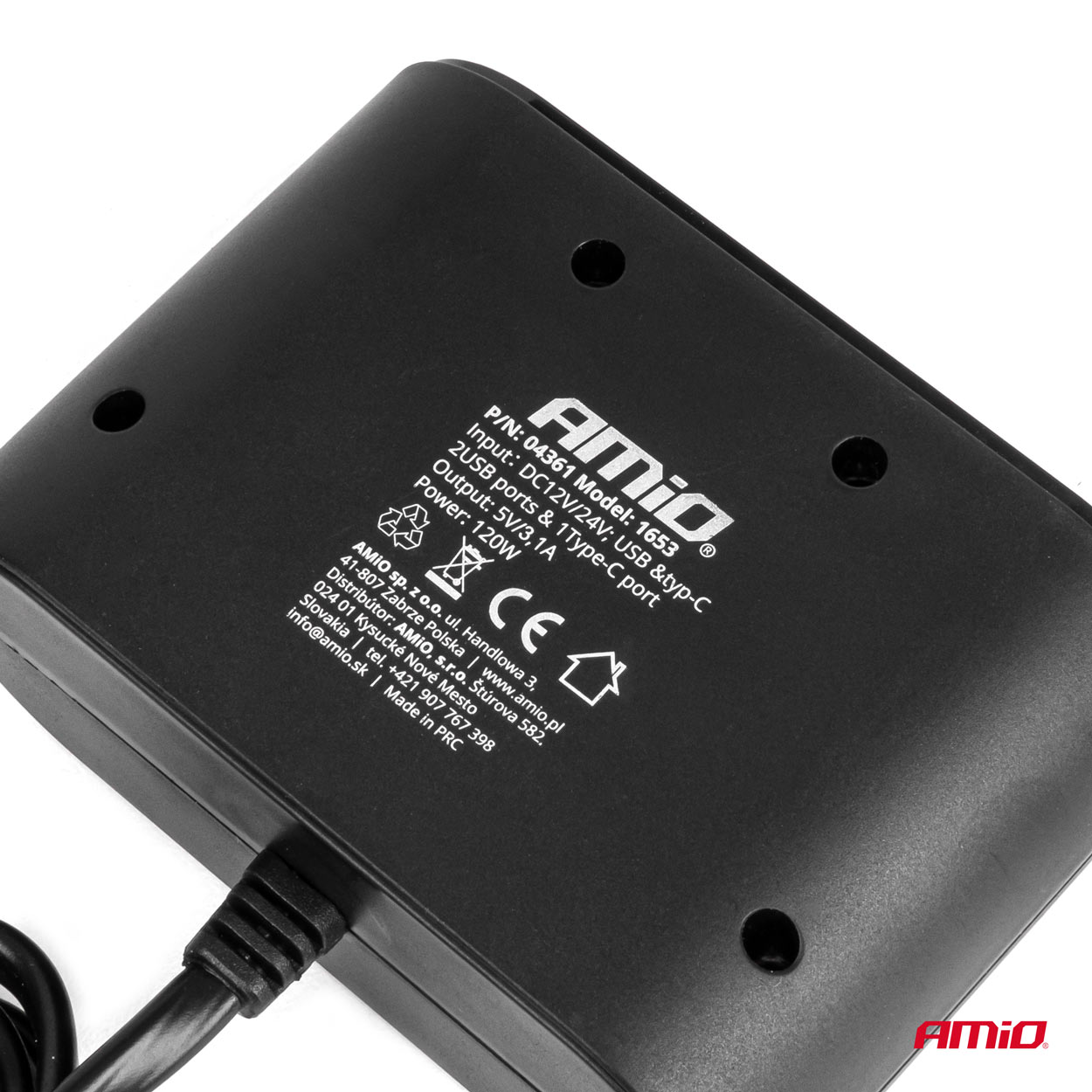 ΑΝΤΑΠΤΟΡΑΣ ΑΝΑΠΤΗΡΑ 12/24V 120W ΜΑΥΡΟΣ/3 ΘΕΣΕΙΣ/2xUSB-A+1xUSB-C ΤΑΧΕΙΑΣ ΦΟΡΤΙΣΗΣ/ΚΑΛΩΔΙΟ 70cm AMIO - 1 Τεμ. ΑΝΤΑΠΤΟΡΑΣ ΑΝΑΠΤΗΡΑ 12/24V 120W ΜΑΥΡΟΣ/3 ΘΕΣΕΙΣ/2xUSB-A+1xUSB-C ΤΑΧΕΙΑΣ ΦΟΡΤΙΣΗΣ/ΚΑΛΩΔΙΟ 70cm AMIO - 1 Τεμ.