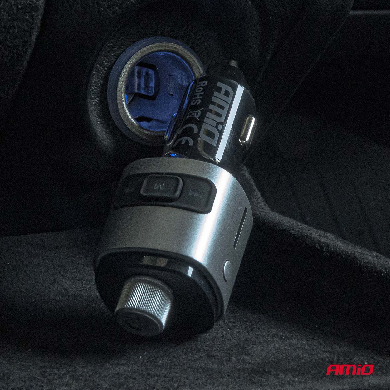 Amio - FM Transmitter Αυτοκινήτου 12/24V με 2xUSB Type-A και Υποδοχή microSD - 1 τεμ. (04654/AM) Amio - FM Transmitter Αυτοκινήτου 12/24V με 2xUSB Type-A και Υποδοχή microSD - 1 τεμ. (04654/AM)