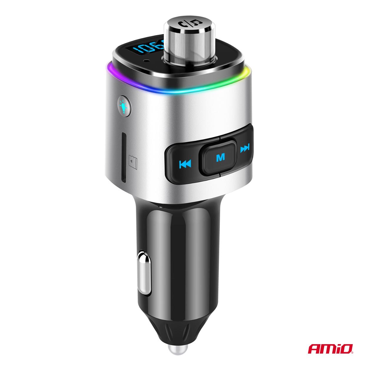 Amio - FM Transmitter Αυτοκινήτου 12/24V με 2xUSB Type-A και Υποδοχή microSD - 1 τεμ. (04654/AM) Amio - FM Transmitter Αυτοκινήτου 12/24V με 2xUSB Type-A και Υποδοχή microSD - 1 τεμ. (04654/AM)