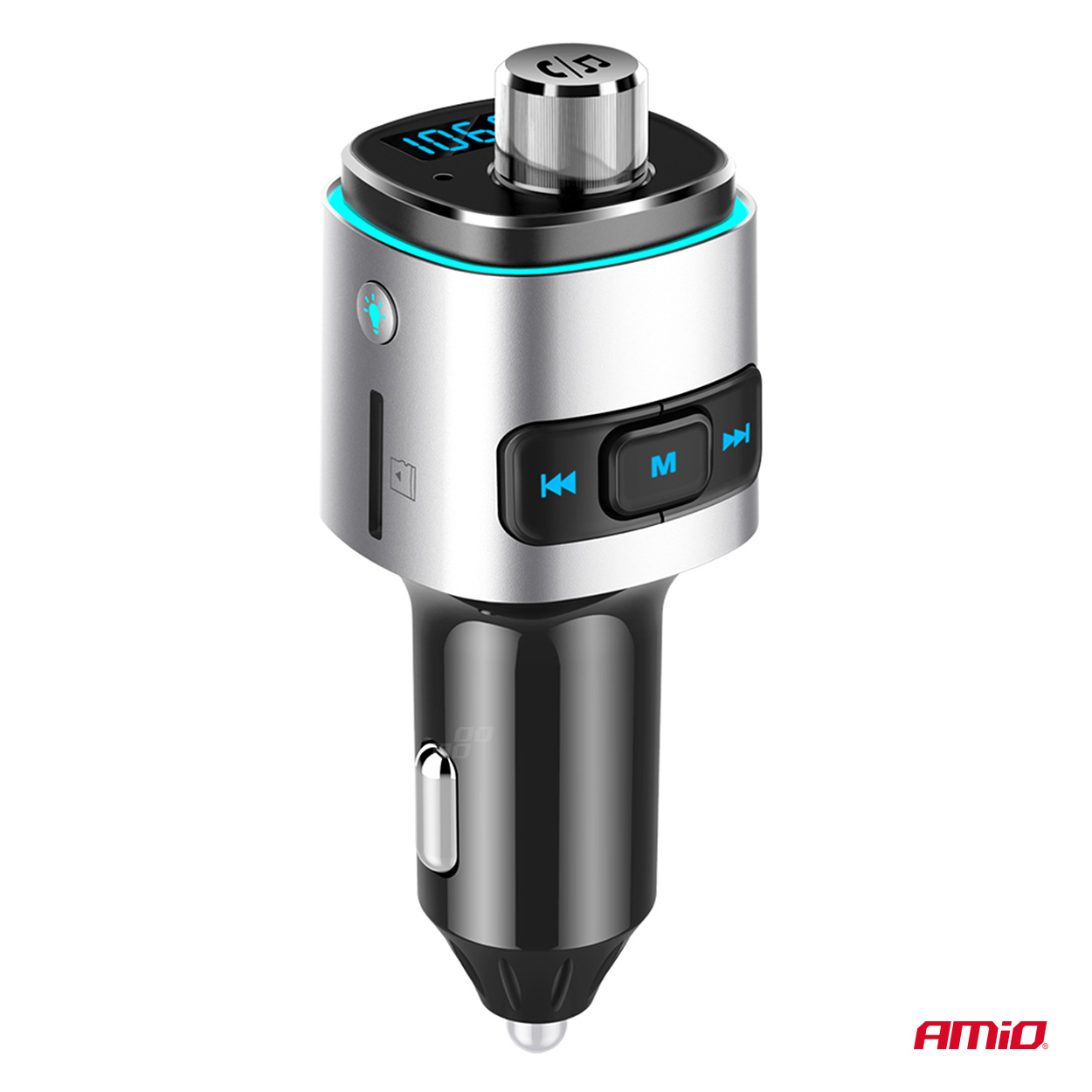 Amio - FM Transmitter Αυτοκινήτου 12/24V με 2xUSB Type-A και Υποδοχή microSD - 1 τεμ. (04654/AM) Amio - FM Transmitter Αυτοκινήτου 12/24V με 2xUSB Type-A και Υποδοχή microSD - 1 τεμ. (04654/AM)