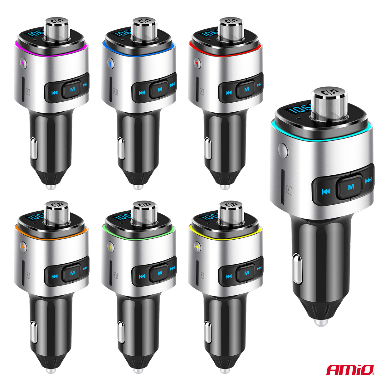 Amio - FM Transmitter Αυτοκινήτου 12/24V με 2xUSB Type-A και Υποδοχή microSD - 1 τεμ. (04654/AM) Amio - FM Transmitter Αυτοκινήτου 12/24V με 2xUSB Type-A και Υποδοχή microSD - 1 τεμ. (04654/AM)