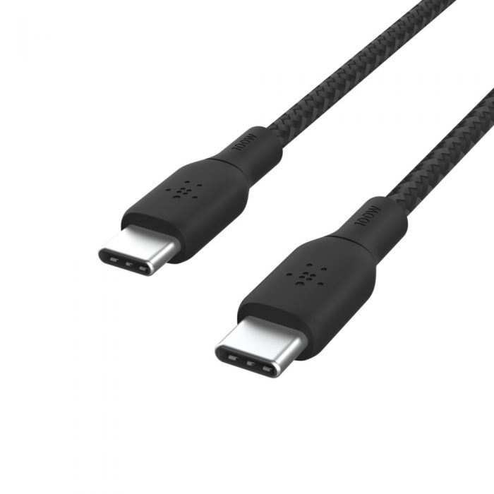 BOOST CHARGE™ USB-C to USB-C 2.0_Braided silicone, 3M, Black 100W BOOST CHARGE™ USB-C to USB-C 2.0_Braided silicone, 3M, Black 100W