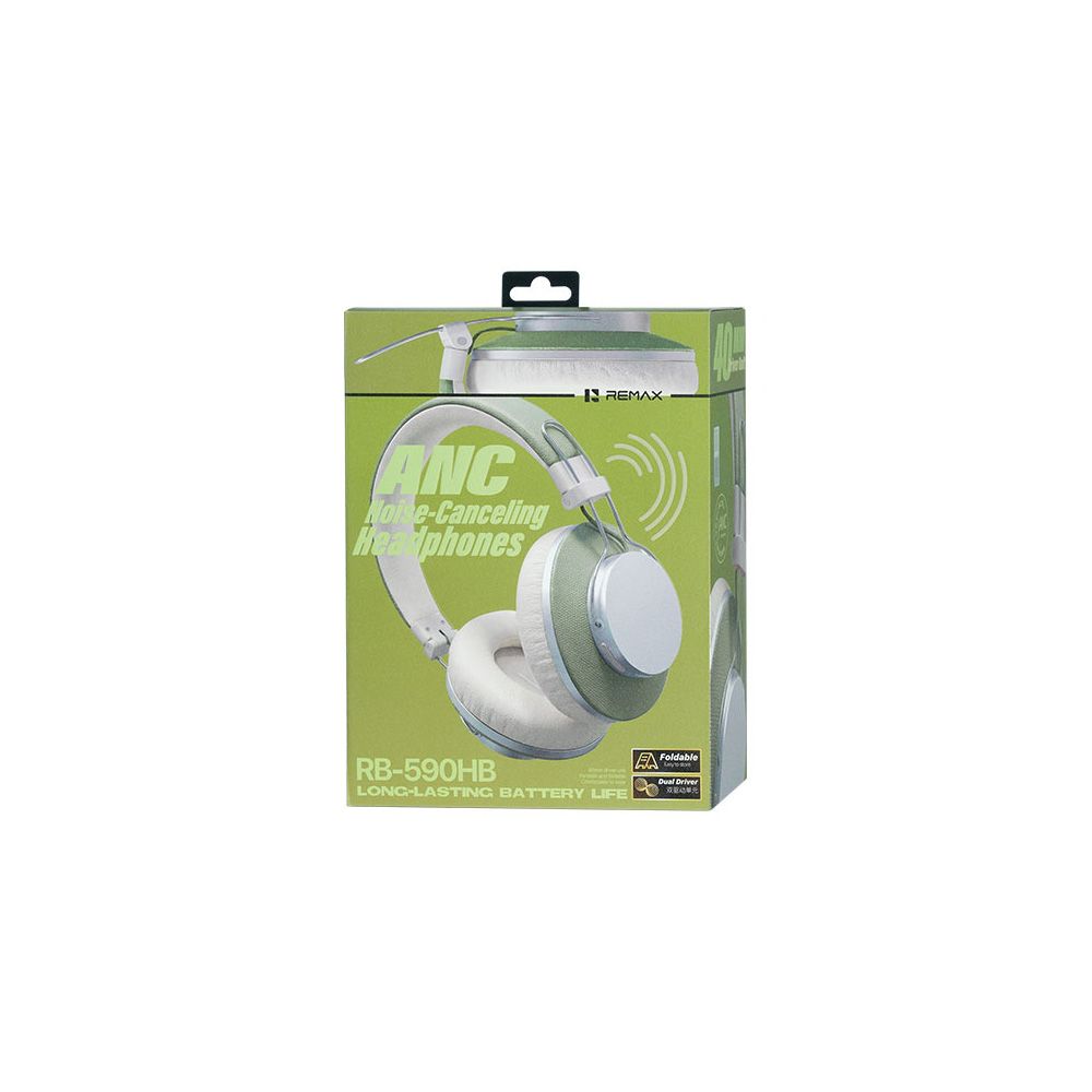 REMAX RB-590 HB (GREEN) WIRELESS HEADPHONES REMAX RB-590 HB (GREEN) WIRELESS HEADPHONES