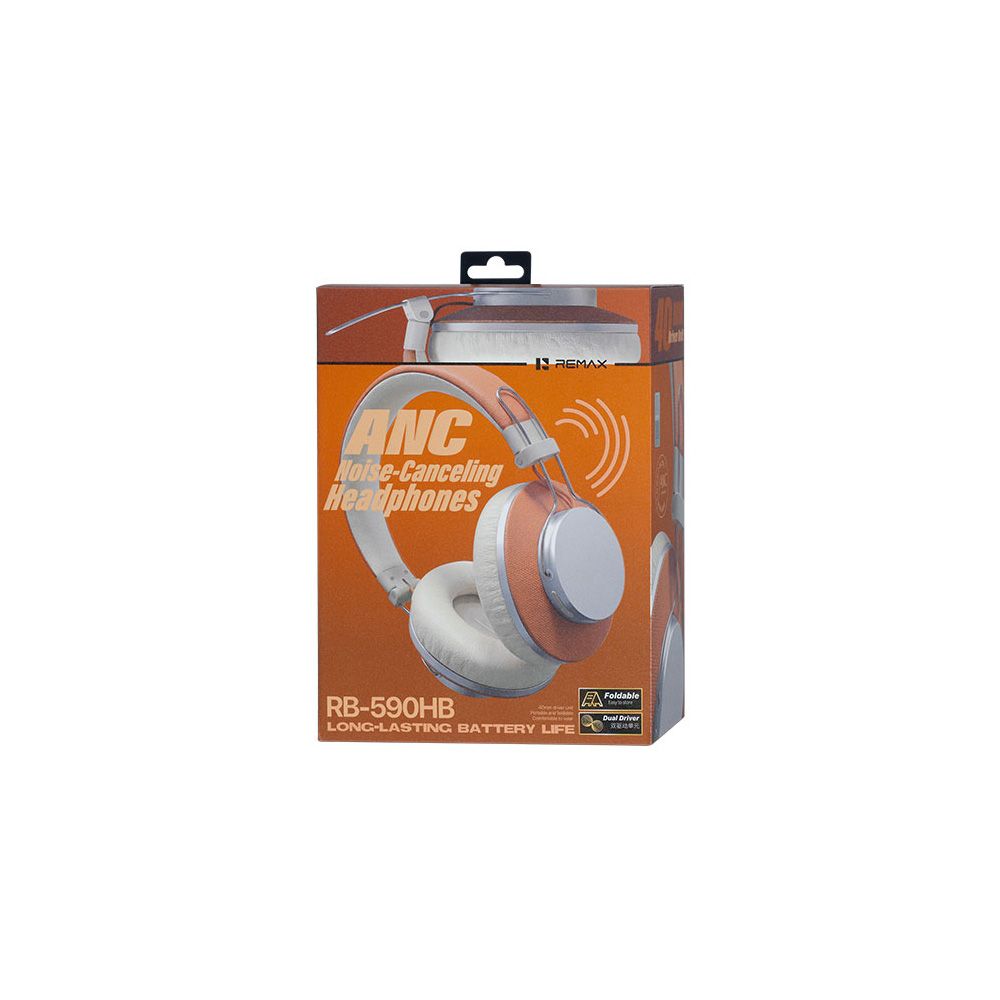 REMAX RB-590 HB (ORANGE) WIRELESS HEADPHONES REMAX RB-590 HB (ORANGE) WIRELESS HEADPHONES