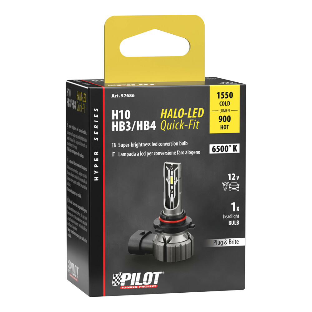 Lampa - Λάμπα H10/HB3/HB4 12V PY20d/P20d/P22d 1550/900lm 6500K Halo LED Quick-Fit Hyper Series με Παθητική Ψύξη - 1 Τεμ. (L5768.6) Lampa - Λάμπα H10/HB3/HB4 12V PY20d/P20d/P22d 1550/900lm 6500K Halo LED Quick-Fit Hyper Series με Παθητική Ψύξη - 1 Τεμ. (L5768.6)