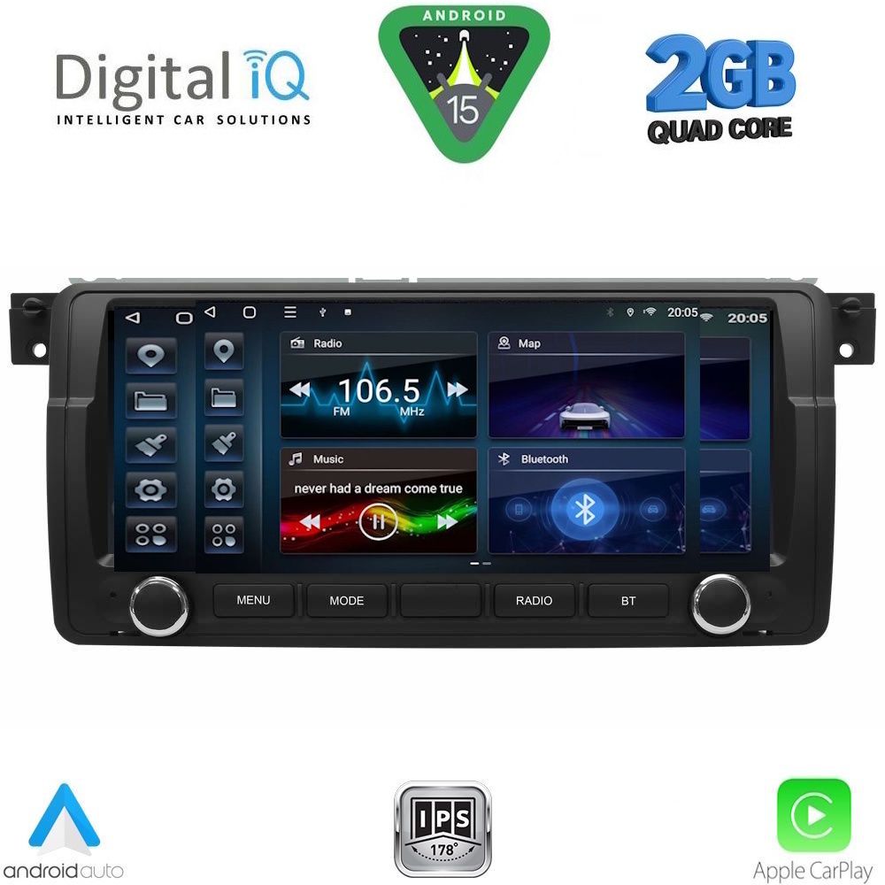 DIGITAL IQ BLD 253_CPA (8.8" DECK) MULTIMEDIA SYSTEM for BMW E46 mod. 1998-2005 DIGITAL IQ BLD 253_CPA (8.8" DECK) MULTIMEDIA SYSTEM for BMW E46 mod. 1998-2005
