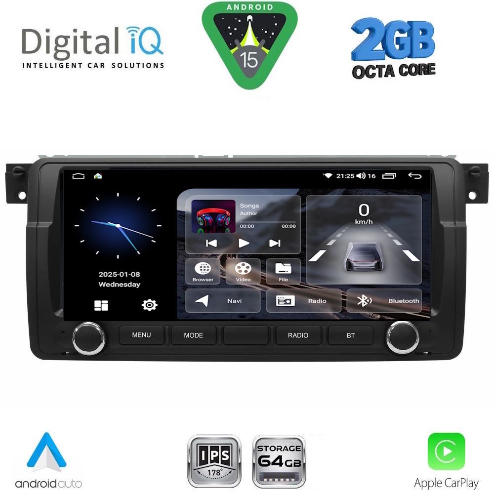 DIGITAL IQ BLD 253_CPA (8.8" DECK) MULTIMEDIA SYSTEM for BMW E46 mod. 1998-2005 DIGITAL IQ BLD 253_CPA (8.8" DECK) MULTIMEDIA SYSTEM for BMW E46 mod. 1998-2005