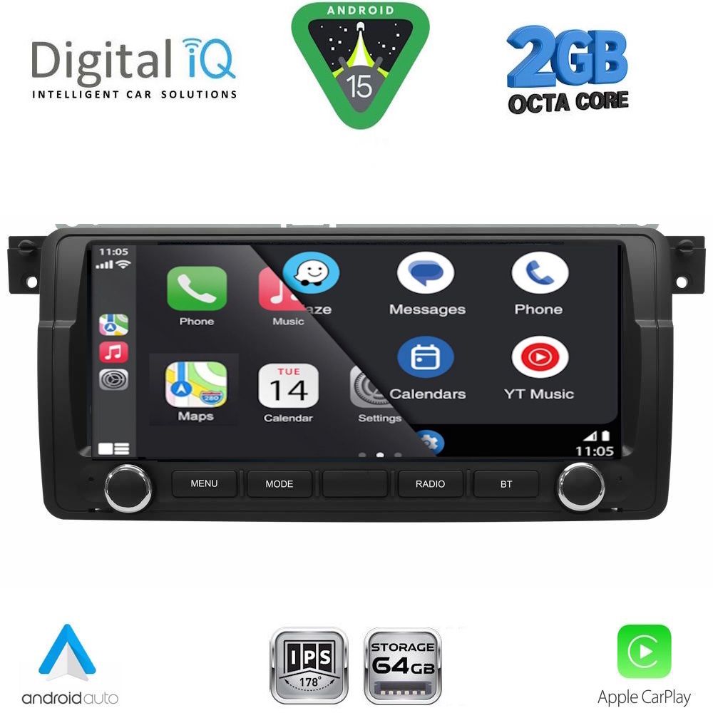 DIGITAL IQ BLD 253_CPA (8.8" DECK) MULTIMEDIA SYSTEM for BMW E46 mod. 1998-2005 DIGITAL IQ BLD 253_CPA (8.8" DECK) MULTIMEDIA SYSTEM for BMW E46 mod. 1998-2005