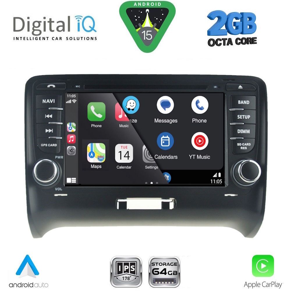 DIGITAL IQ BLE 378_CPA (7" DECK) MULTIMEDIA SYSTEM for AUDI ΤΤ mod. 2007-2015 DIGITAL IQ BLE 378_CPA (7" DECK) MULTIMEDIA SYSTEM for AUDI ΤΤ mod. 2007-2015