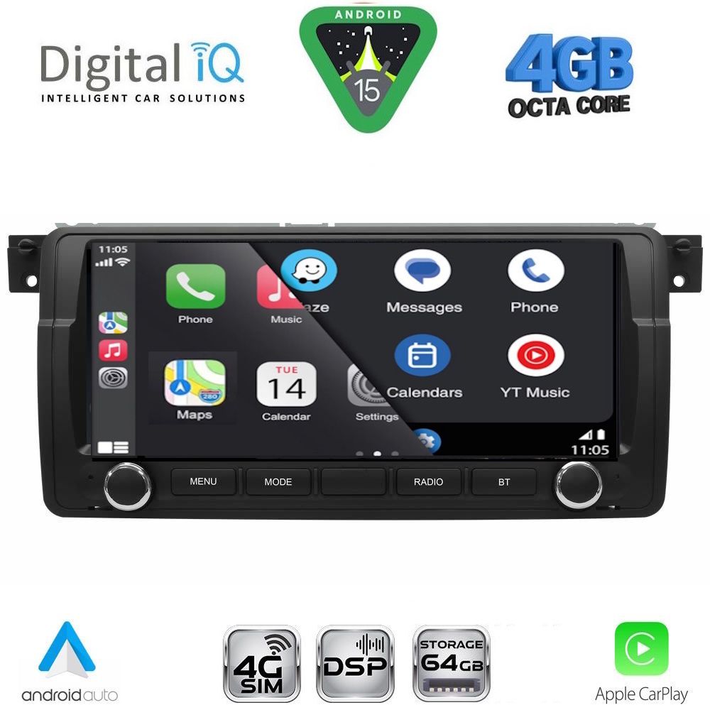 DIGITAL IQ BLD 253_CPA (8.8" DECK) MULTIMEDIA SYSTEM for BMW E46 mod. 1998-2005 DIGITAL IQ BLD 253_CPA (8.8" DECK) MULTIMEDIA SYSTEM for BMW E46 mod. 1998-2005