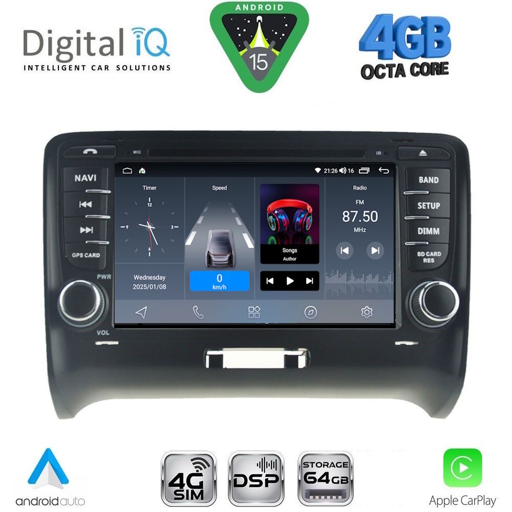 DIGITAL IQ BLG 478_CPA (7″ DECK) MULTIMEDIA OEM for AUDI ΤΤ mod. 2007-2015 DIGITAL IQ BLG 478_CPA (7″ DECK) MULTIMEDIA OEM for AUDI ΤΤ mod. 2007-2015