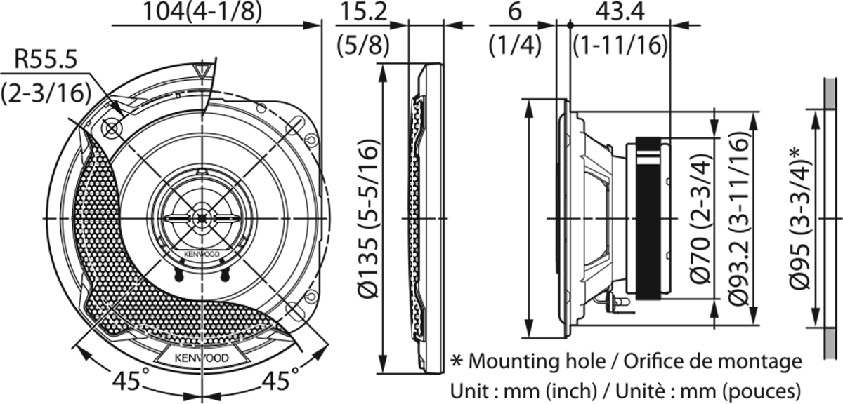 KENWOOD ΗΧΕΙΑ 10 3-way 40watt rms KFCPS1096 KENWOOD ΗΧΕΙΑ 10 3-way 40watt rms KFCPS1096