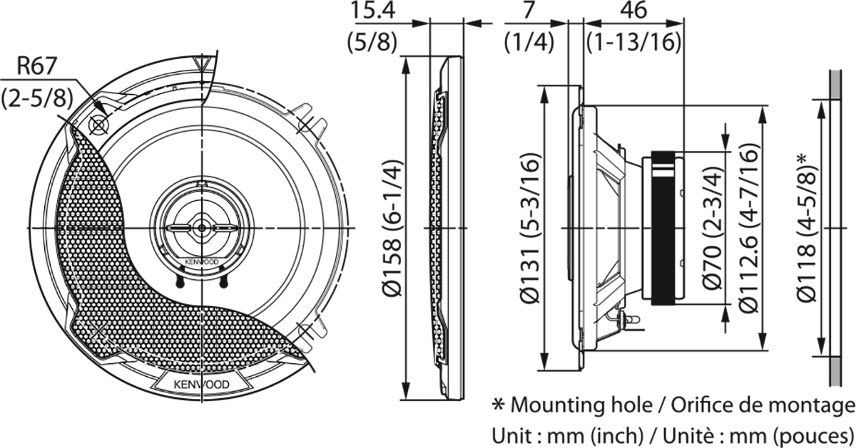 KENWOOD ΗΧΕΙΑ 13 3-way 40watt rms KFCPS1396 KENWOOD ΗΧΕΙΑ 13 3-way 40watt rms KFCPS1396
