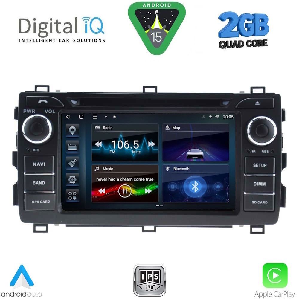DIGITAL IQ BLD 208_CPA (7" DECK) MULTIMEDIA OEM for TOYOTA AURIS mod. 2012-2015 DIGITAL IQ BLD 208_CPA (7" DECK) MULTIMEDIA OEM for TOYOTA AURIS mod. 2012-2015