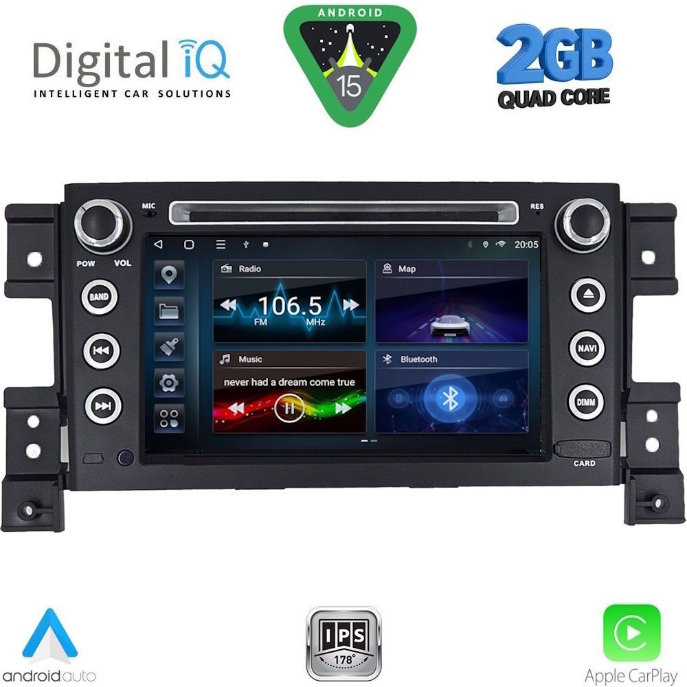 DIGITAL IQ BLA 054_CPA (7" DECK) MULTIMEDIA LINUX SYSTEM for SUZUKI GRAND VITARA mod. 2005-2015 DIGITAL IQ BLA 054_CPA (7" DECK) MULTIMEDIA LINUX SYSTEM for SUZUKI GRAND VITARA mod. 2005-2015