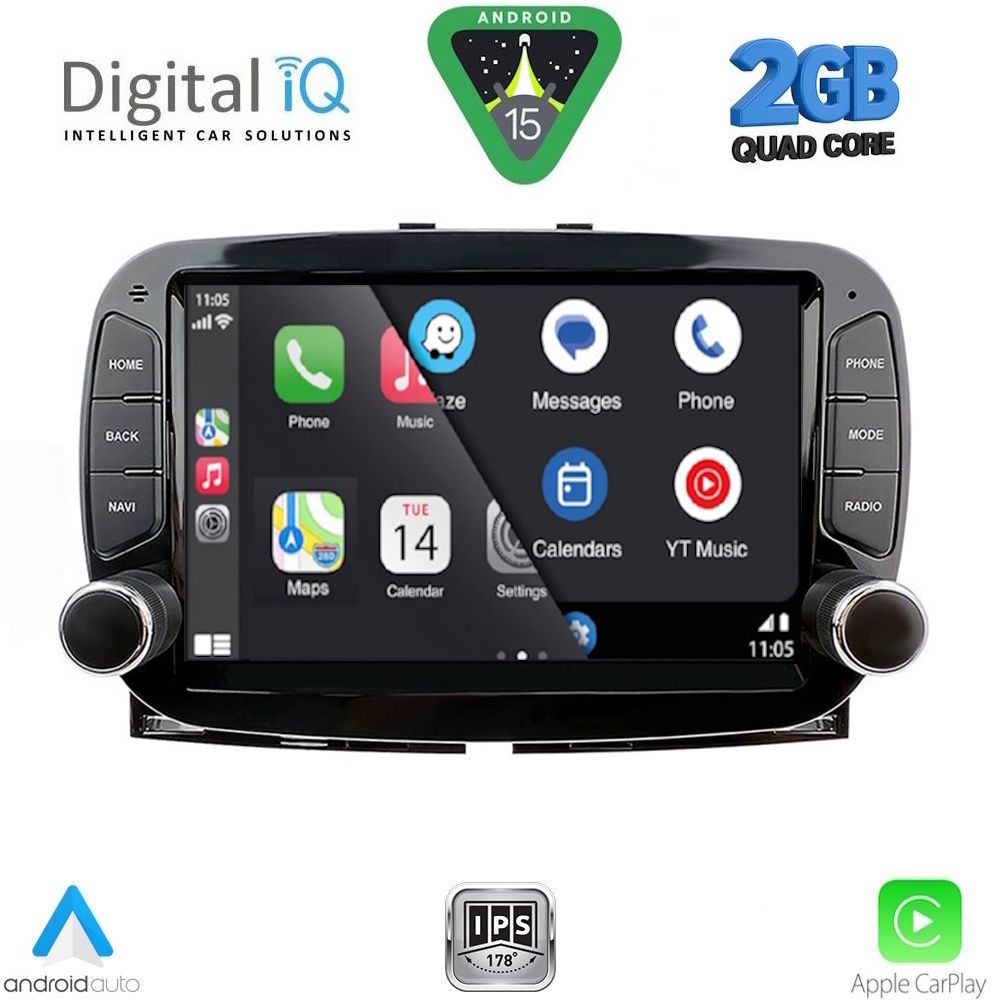 DIGITAL IQ BLD 298_CPA (7" DECK) MULTIMEDIA SYSTEM for FIAT 500 mod. 2016-2025 DIGITAL IQ BLD 298_CPA (7" DECK) MULTIMEDIA SYSTEM for FIAT 500 mod. 2016-2025