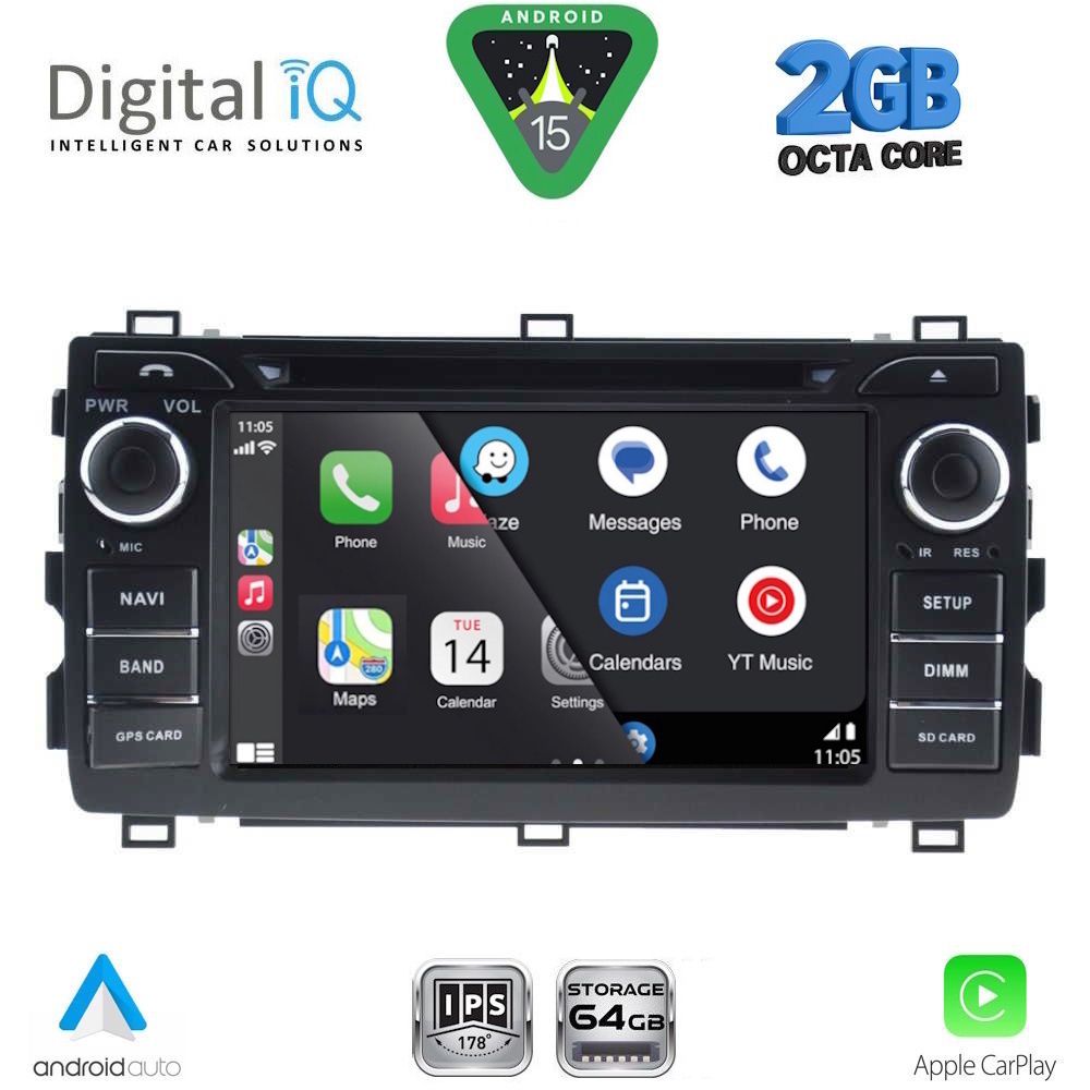 DIGITAL IQ BLA 008_CPA (7" DECK) MULTIMEDIA LINUX SYSTEM for TOYOTA AURIS mod. 2013-2015 DIGITAL IQ BLA 008_CPA (7" DECK) MULTIMEDIA LINUX SYSTEM for TOYOTA AURIS mod. 2013-2015