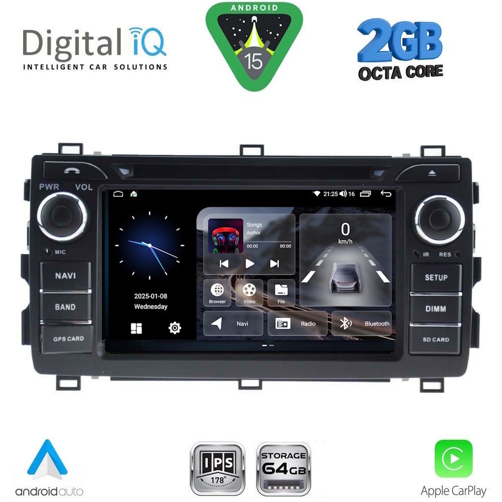 DIGITAL IQ BLE 308_CPA (7" DECK) MULTIMEDIA OEM for TOYOTA AURIS mod. 2012-2015 DIGITAL IQ BLE 308_CPA (7" DECK) MULTIMEDIA OEM for TOYOTA AURIS mod. 2012-2015