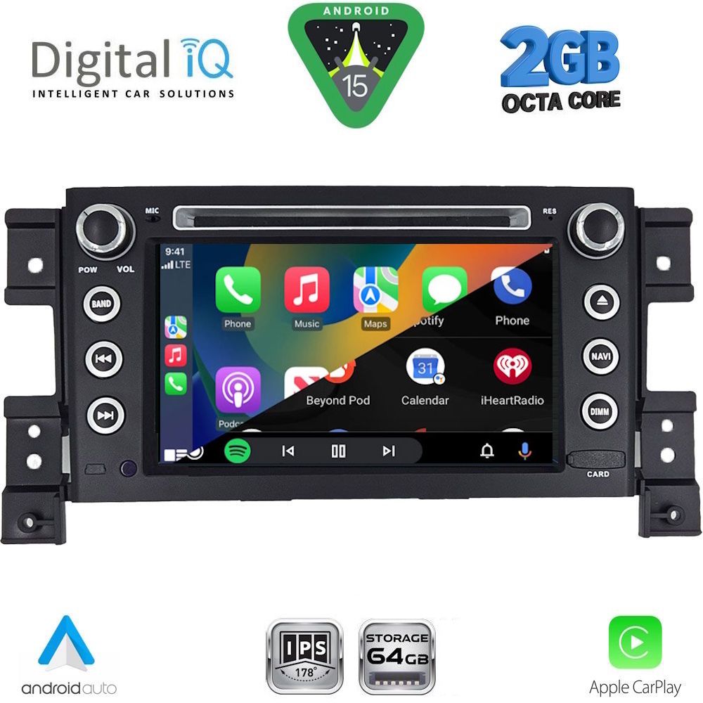 DIGITAL IQ BLA 054_CPA (7" DECK) MULTIMEDIA LINUX SYSTEM for SUZUKI GRAND VITARA mod. 2005-2015 DIGITAL IQ BLA 054_CPA (7" DECK) MULTIMEDIA LINUX SYSTEM for SUZUKI GRAND VITARA mod. 2005-2015