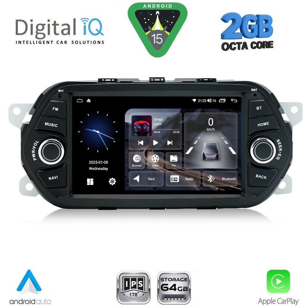 DIGITAL IQ BLE 355_CPA (7" DECK) MULTIMEDIA OEM for FIAT TIPO mod. 2015-2023 DIGITAL IQ BLE 355_CPA (7" DECK) MULTIMEDIA OEM for FIAT TIPO mod. 2015-2023