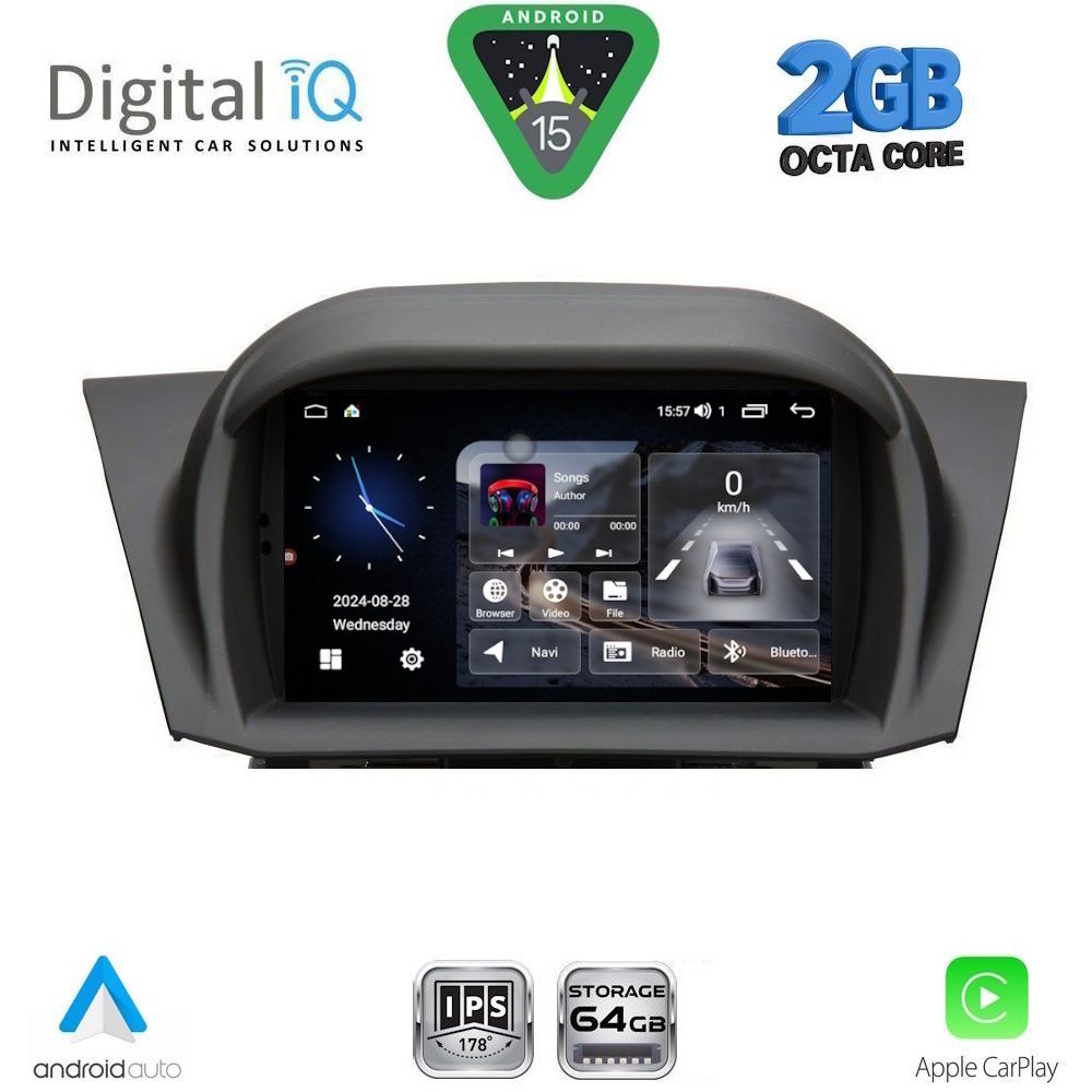 DIGITAL IQ BLE 375_CPA (7" DECK) MULTIMEDIA OEM for FORD FIESTA mod. 2008-2017 DIGITAL IQ BLE 375_CPA (7" DECK) MULTIMEDIA OEM for FORD FIESTA mod. 2008-2017