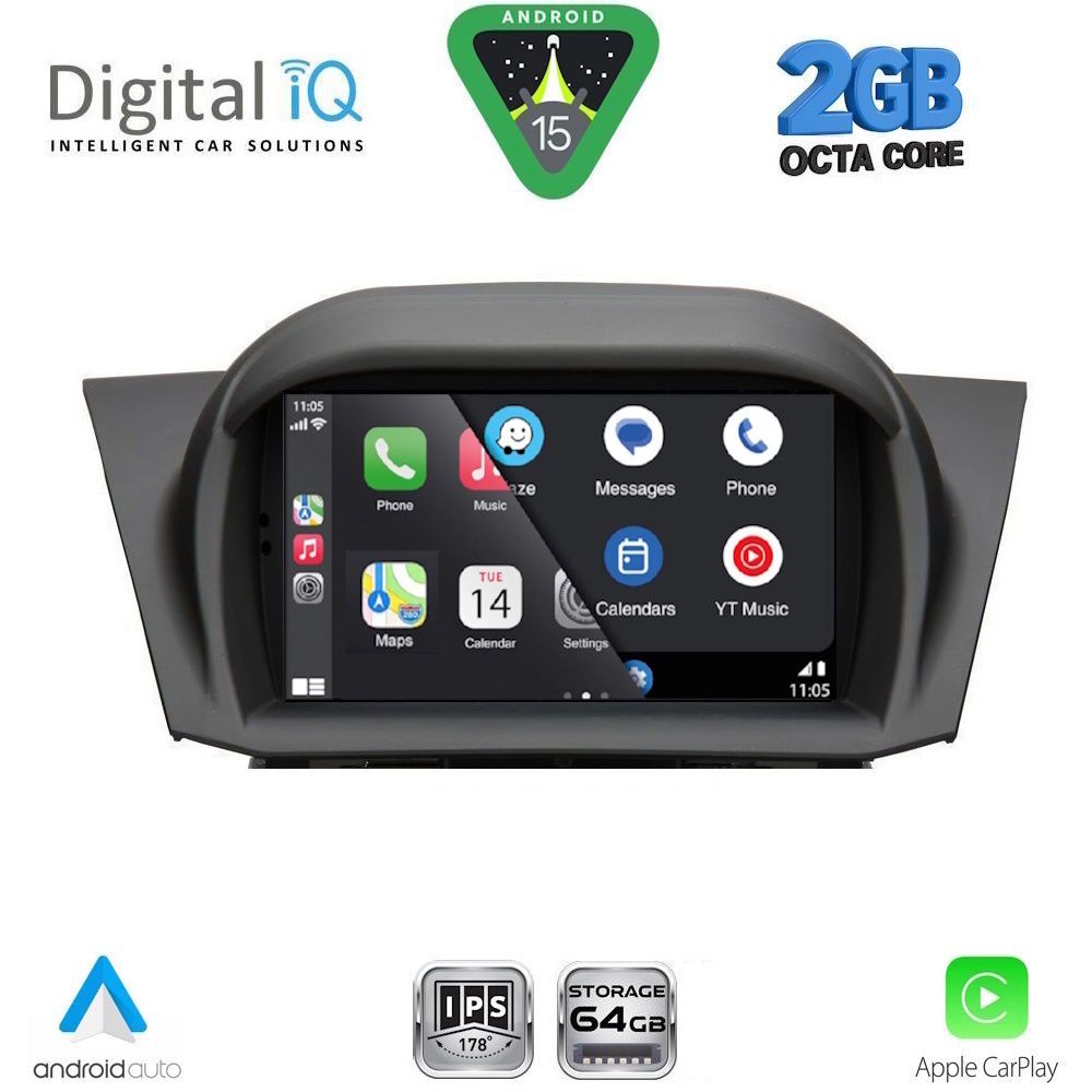 DIGITAL IQ BLE 375_CPA (7" DECK) MULTIMEDIA OEM for FORD FIESTA mod. 2008-2017 DIGITAL IQ BLE 375_CPA (7" DECK) MULTIMEDIA OEM for FORD FIESTA mod. 2008-2017