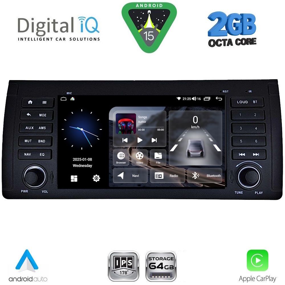 DIGITAL IQ BLE 385_CPA (7" DECK) MULTIMEDIA SYSTEM for BMW S.5-X5 (E38-39-53) mod. 1998-2005 DIGITAL IQ BLE 385_CPA (7" DECK) MULTIMEDIA SYSTEM for BMW S.5-X5 (E38-39-53) mod. 1998-2005