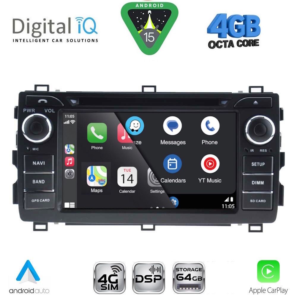 DIGITAL IQ BLA 008_CPA (7" DECK) MULTIMEDIA LINUX SYSTEM for TOYOTA AURIS mod. 2013-2015 DIGITAL IQ BLA 008_CPA (7" DECK) MULTIMEDIA LINUX SYSTEM for TOYOTA AURIS mod. 2013-2015