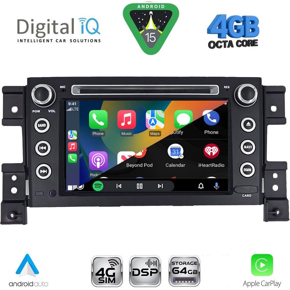 DIGITAL IQ BLA 054_CPA (7" DECK) MULTIMEDIA LINUX SYSTEM for SUZUKI GRAND VITARA mod. 2005-2015 DIGITAL IQ BLA 054_CPA (7" DECK) MULTIMEDIA LINUX SYSTEM for SUZUKI GRAND VITARA mod. 2005-2015