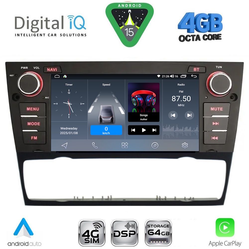 DIGITAL IQ BLG 495_CPA (7" DECK) MULTIMEDIA SYSTEM for BMW S.3 (E90-91-92-93) mod. 2005-2012 DIGITAL IQ BLG 495_CPA (7" DECK) MULTIMEDIA SYSTEM for BMW S.3 (E90-91-92-93) mod. 2005-2012