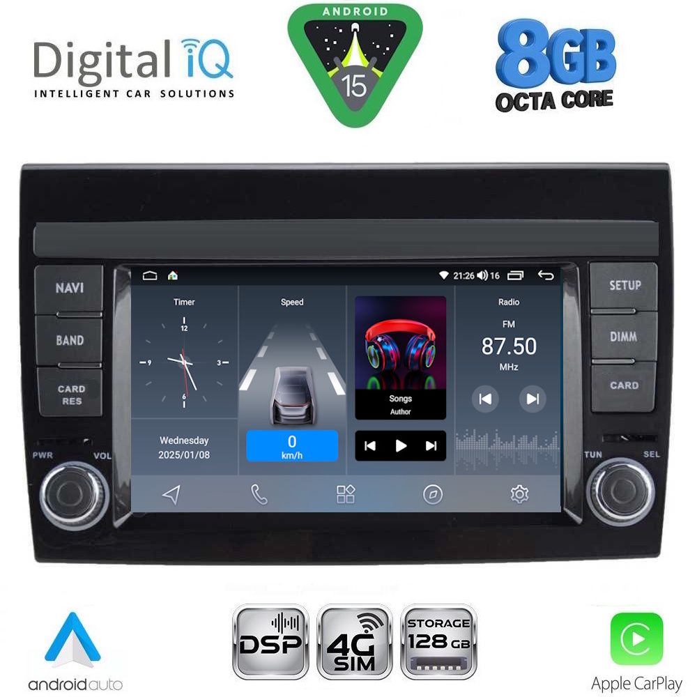 DIGITAL IQ BLM 597_CPA (7" DECK) MULTIMEDIA OEM for FIAT BRAVO mod. 2007-2019 DIGITAL IQ BLM 597_CPA (7" DECK) MULTIMEDIA OEM for FIAT BRAVO mod. 2007-2019