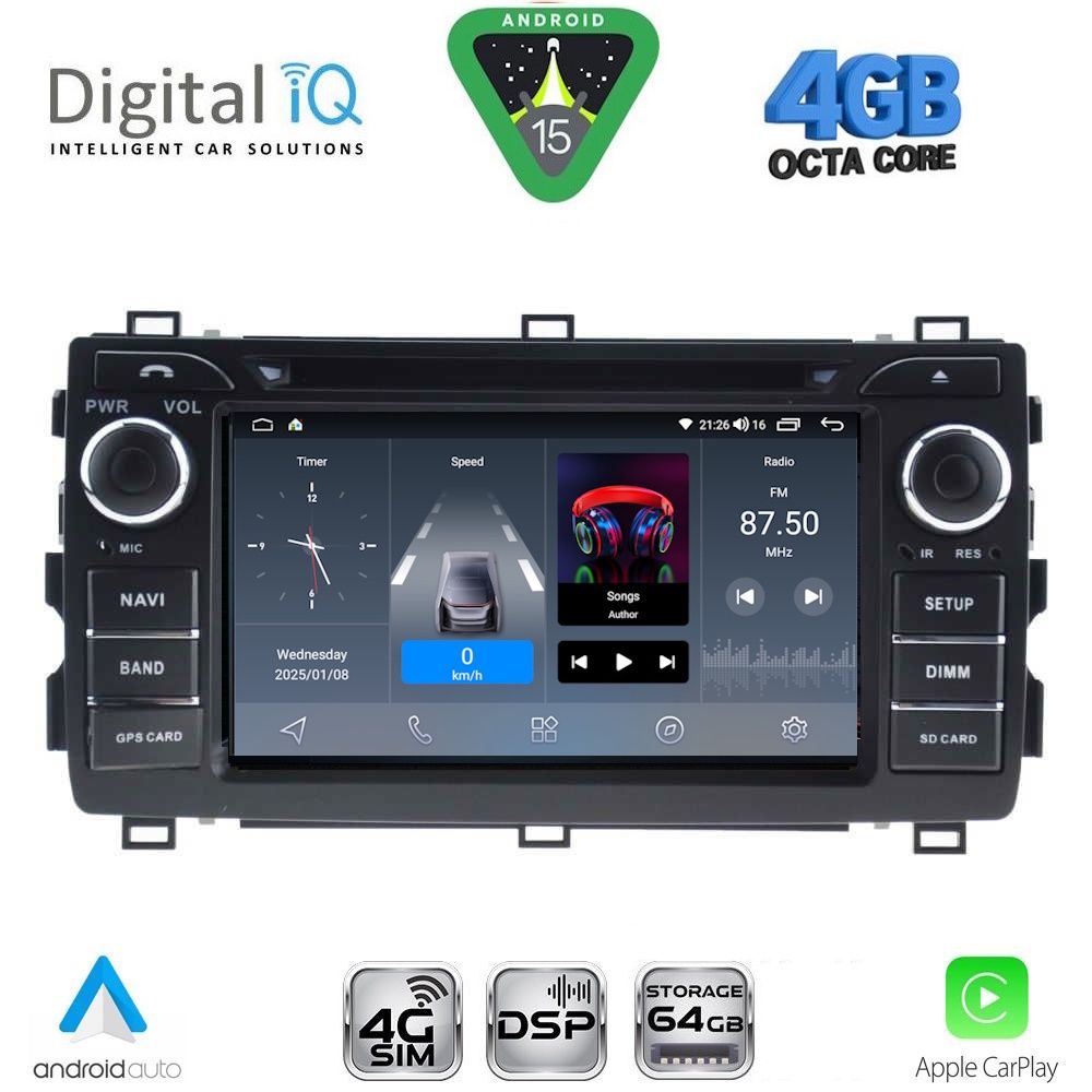 DIGITAL IQ BLG 408_CPA (7″ DECK) MULTIMEDIA OEM for TOYOTA AURIS mod. 2012-2015 DIGITAL IQ BLG 408_CPA (7″ DECK) MULTIMEDIA OEM for TOYOTA AURIS mod. 2012-2015