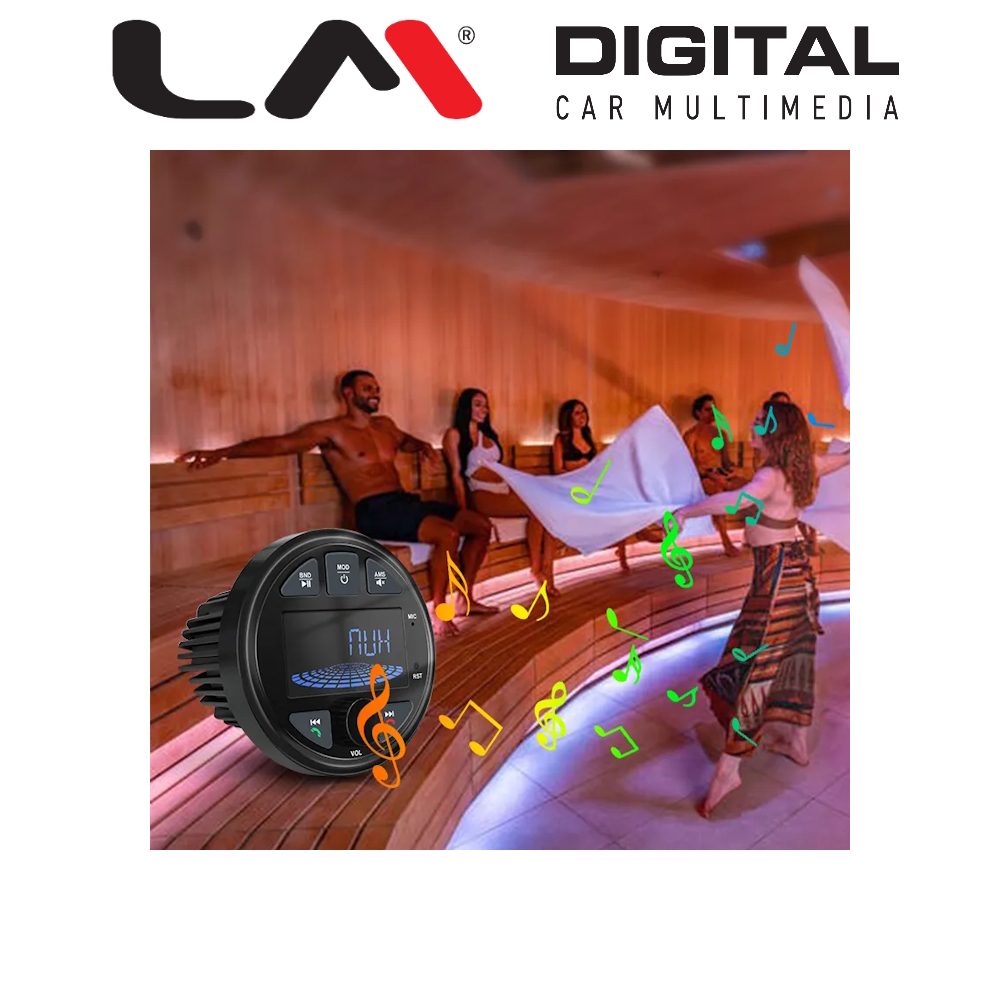 Μαύρο Marine MP3 Player lP6X waterproof, FM/AM receiver,Bluetooth 5.0 , FM radio with 18 stations preset, Bluetooth Music Streaming, can connect amplifier, Multiple compatibility. Μαύρο Marine MP3 Player lP6X waterproof, FM/AM receiver,Bluetooth 5.0 , FM radio with 18 stations preset, Bluetooth Music Streaming, can connect amplifier, Multiple compatibility.