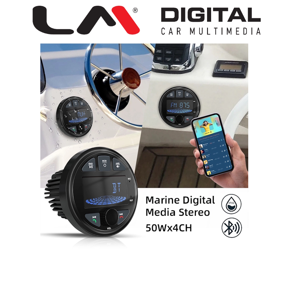 Μαύρο Marine MP3 Player lP6X waterproof, FM/AM receiver,Bluetooth 5.0 , FM radio with 18 stations preset, Bluetooth Music Streaming, can connect amplifier, Multiple compatibility. Μαύρο Marine MP3 Player lP6X waterproof, FM/AM receiver,Bluetooth 5.0 , FM radio with 18 stations preset, Bluetooth Music Streaming, can connect amplifier, Multiple compatibility.