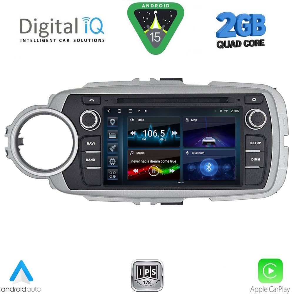 DIGITAL IQ BLD 230_CPA (7" DECK) MULTIMEDIA SYSTEM for TOYOTA YARIS mod. 2011-2020 DIGITAL IQ BLD 230_CPA (7" DECK) MULTIMEDIA SYSTEM for TOYOTA YARIS mod. 2011-2020