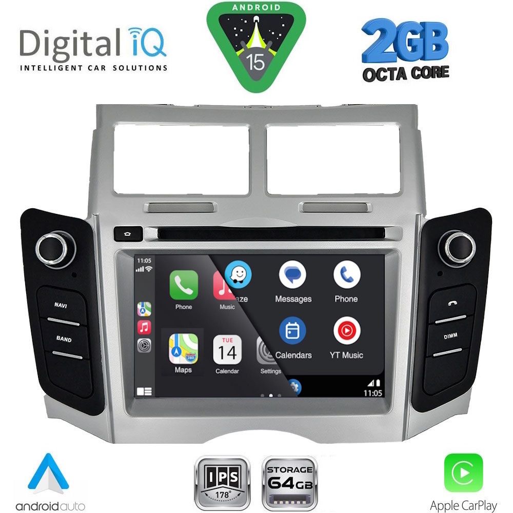 DIGITAL IQ BLE 329_CPA (7" DECK) MULTIMEDIA SYSTEM for TOYOTA YARIS mod. 2006-2011 DIGITAL IQ BLE 329_CPA (7" DECK) MULTIMEDIA SYSTEM for TOYOTA YARIS mod. 2006-2011
