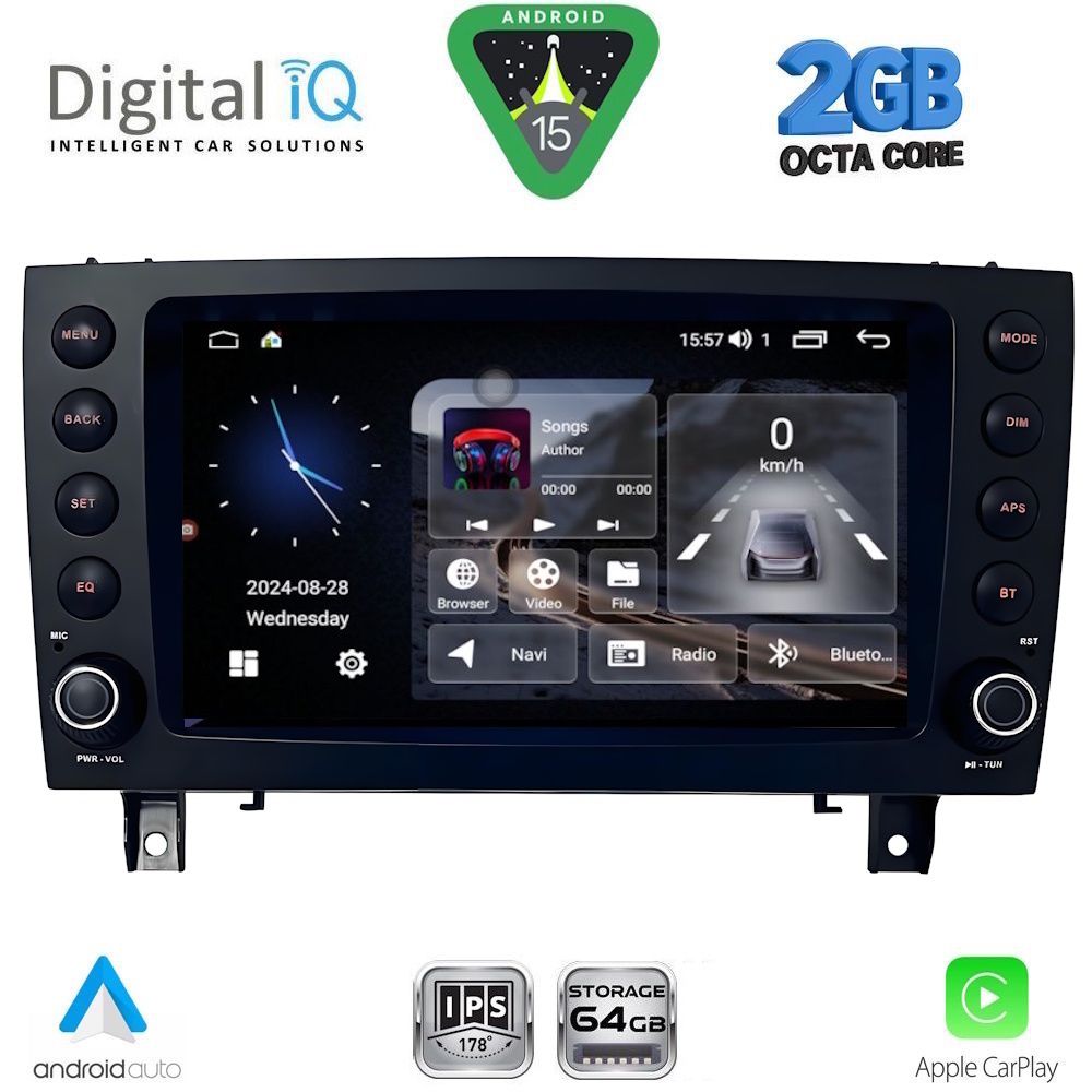 DIGITAL IQ BLE 396_CPA (8" DECK) MULTIMEDIA SYSTEM for MERCEDES SLK (R171) mod. 2004-2010 DIGITAL IQ BLE 396_CPA (8" DECK) MULTIMEDIA SYSTEM for MERCEDES SLK (R171) mod. 2004-2010