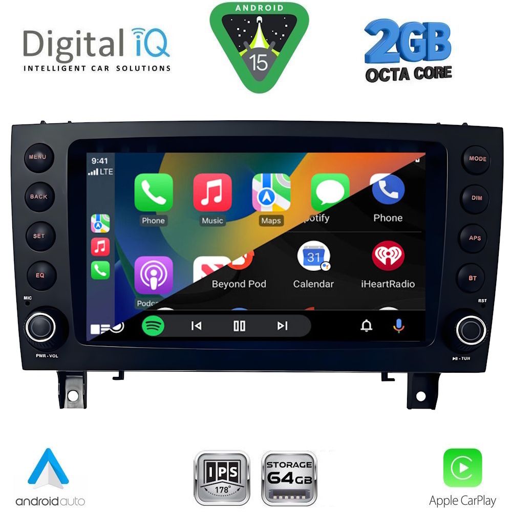 DIGITAL IQ BLE 396_CPA (8" DECK) MULTIMEDIA SYSTEM for MERCEDES SLK (R171) mod. 2004-2010 DIGITAL IQ BLE 396_CPA (8" DECK) MULTIMEDIA SYSTEM for MERCEDES SLK (R171) mod. 2004-2010