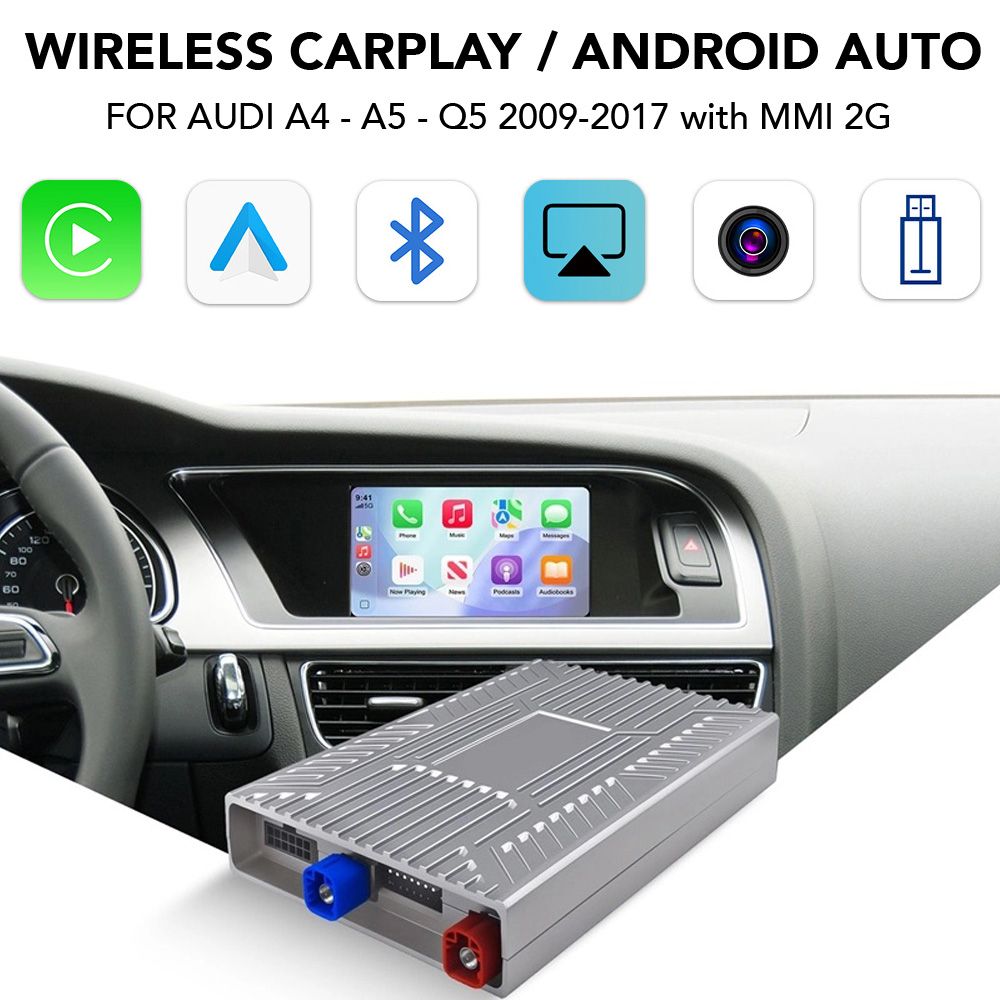 LENOVO LTP AD 2736W CPAA (WIRELESS CARPLAY / ANDROID AUTO BOX with 2 CAMERA IN for AUDI A4 - A5 - Q5 mod. 2009-2017 with MMI 2G) LENOVO LTP AD 2736W CPAA (WIRELESS CARPLAY / ANDROID AUTO BOX with 2 CAMERA IN for AUDI A4 - A5 - Q5 mod. 2009-2017 with MMI 2G)