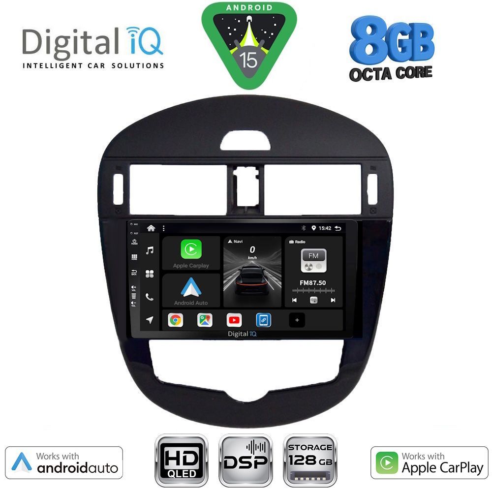 DIGITAL IQ BXF 7470CL_CPAA (9inc) MULTIMEDIA TABLET for NISSAN PULSAR mod. 2014-2020 with CLIMA DIGITAL IQ BXF 7470CL_CPAA (9inc) MULTIMEDIA TABLET for NISSAN PULSAR mod. 2014-2020 with CLIMA