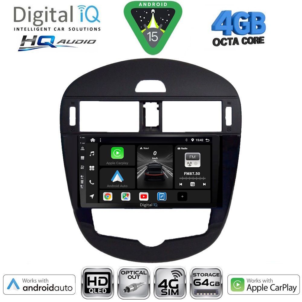 DIGITAL IQ BXK 19470CL_CPAA (9inc) MULTIMEDIA TABLET for NISSAN PULSAR mod. 2014-2020 with CLIMA DIGITAL IQ BXK 19470CL_CPAA (9inc) MULTIMEDIA TABLET for NISSAN PULSAR mod. 2014-2020 with CLIMA