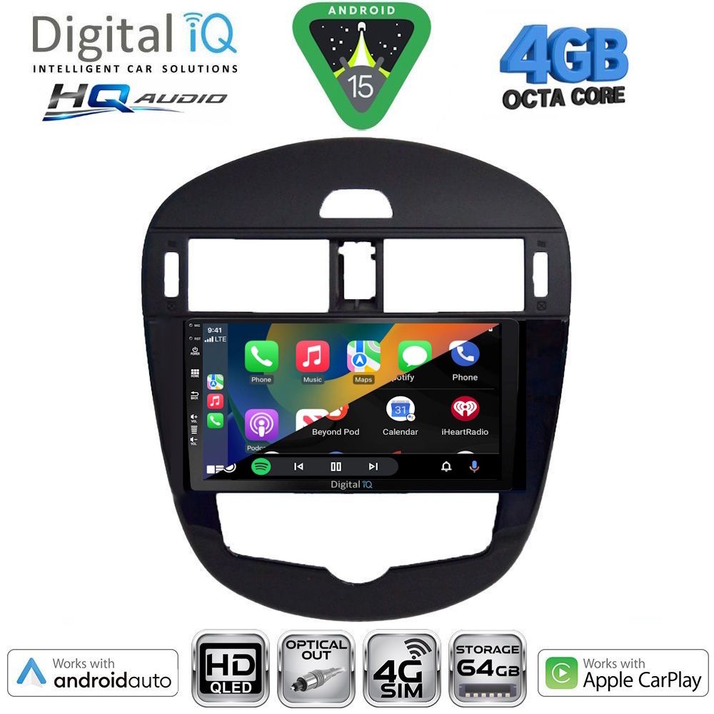 DIGITAL IQ BXK 19470CL_CPAA (9inc) MULTIMEDIA TABLET for NISSAN PULSAR mod. 2014-2020 with CLIMA DIGITAL IQ BXK 19470CL_CPAA (9inc) MULTIMEDIA TABLET for NISSAN PULSAR mod. 2014-2020 with CLIMA