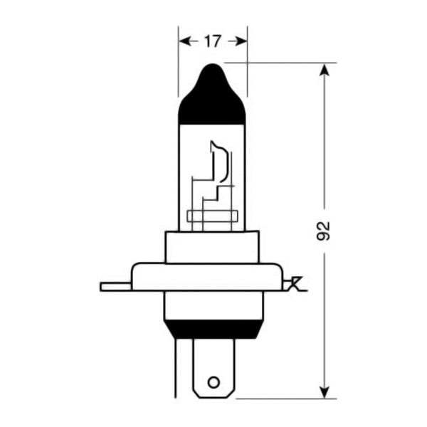 Lampa H4 ΑΛΟΓΟΝΟΥ 12V/60-55W P43t Lampa H4 ΑΛΟΓΟΝΟΥ 12V/60-55W P43t