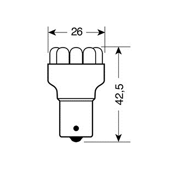 Lampa ΛΑΜΠΑ ΜΟΝΟΠΟΛΙΚΗ 11LED ΛΕΥΚΟ ΦΩΣ 12V Lampa ΛΑΜΠΑ ΜΟΝΟΠΟΛΙΚΗ 11LED ΛΕΥΚΟ ΦΩΣ 12V