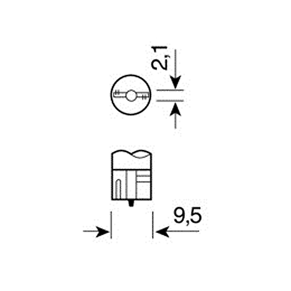 Lampa T10 12V 1SMDx2CHIPS POWER2 HYPER-LED Lampa T10 12V 1SMDx2CHIPS POWER2 HYPER-LED